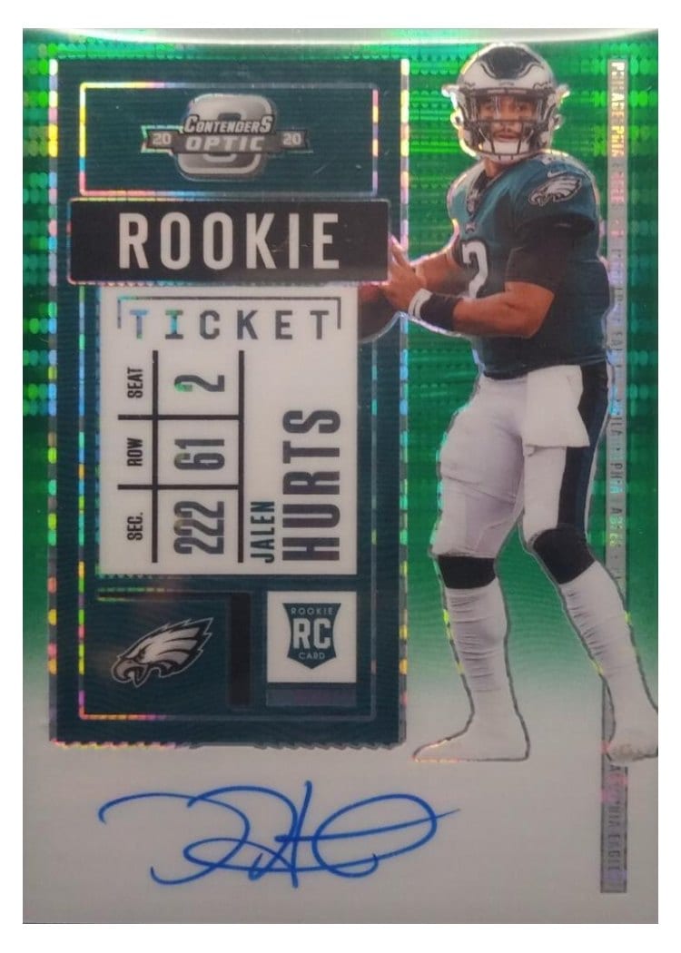 2020 Panini Contenders Optic Base Set Jalen Hurts #122 card