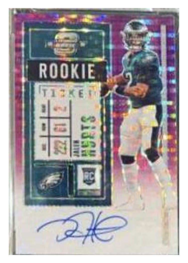 2020 Panini Contenders Optic Base Set Jalen Hurts #122 card