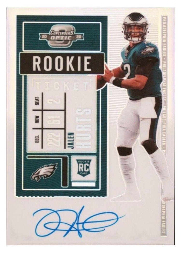 2020 Panini Contenders Optic Base Set Jalen Hurts #122 card