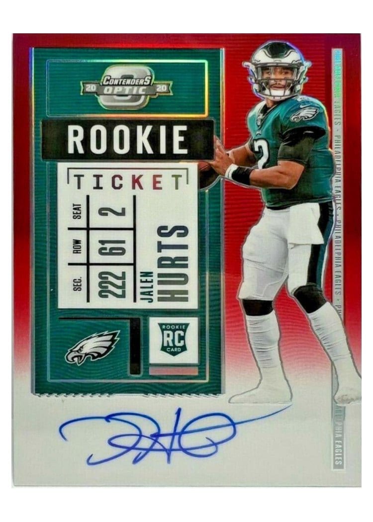 2020 Panini Contenders Optic Base Set Jalen Hurts #122 card