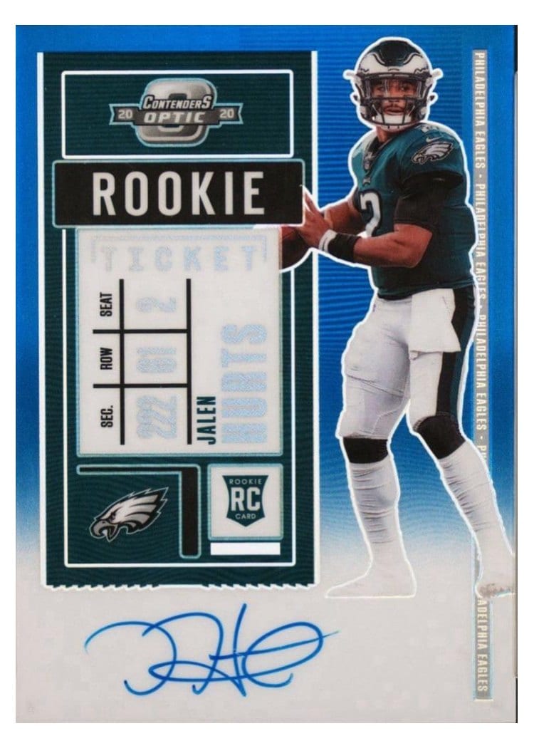 2020 Panini Contenders Optic Base Set Jalen Hurts #122 card
