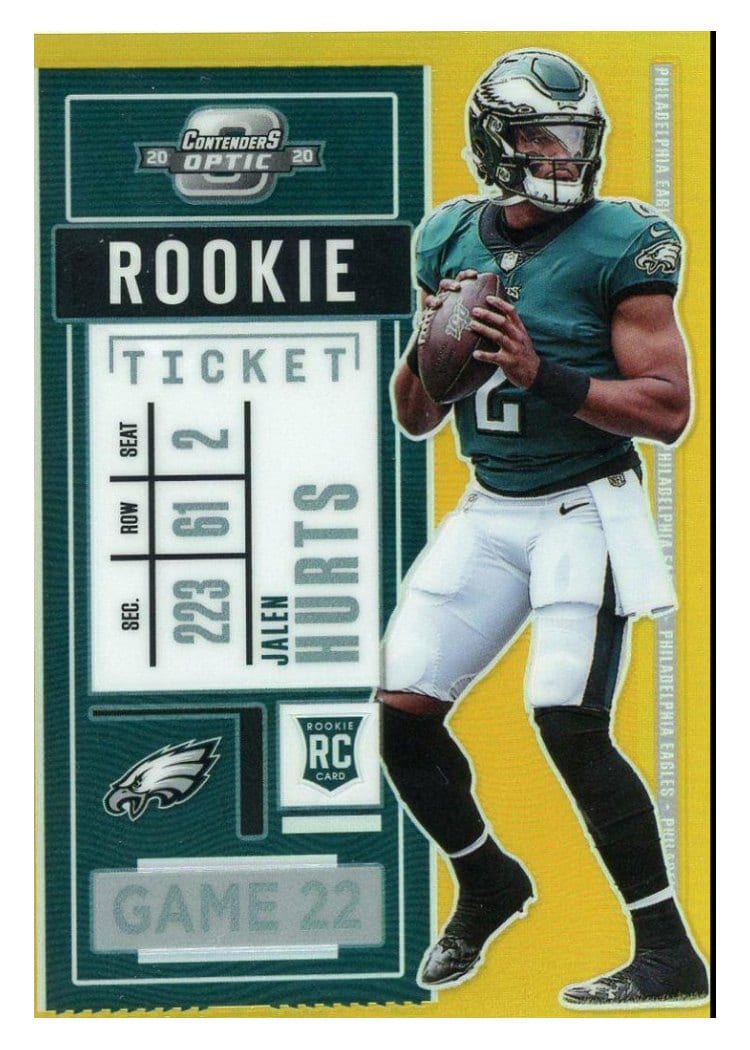 2020 Panini Contenders Optic Base Set Jalen Hurts #77 card