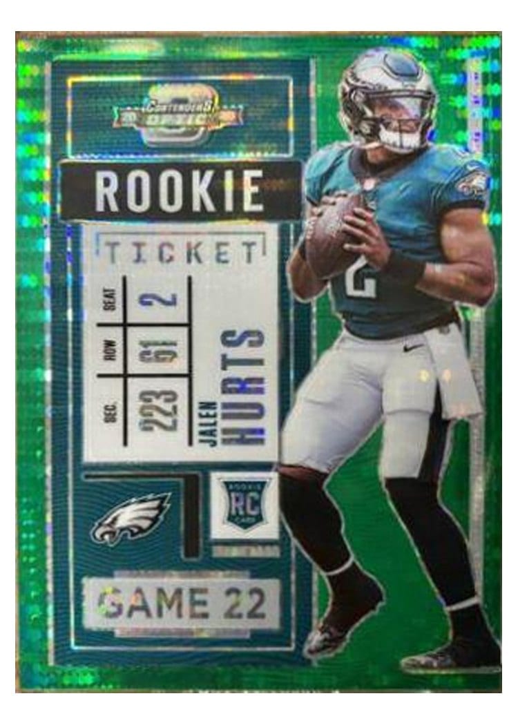2020 Panini Contenders Optic Base Set Jalen Hurts #77 card