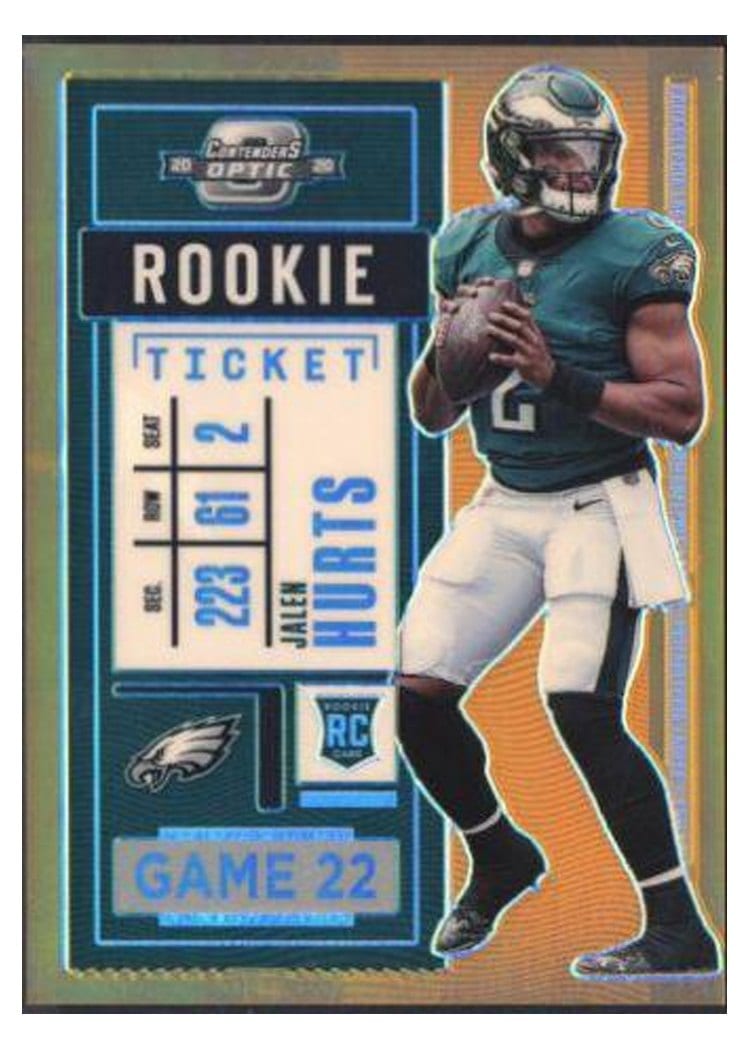 2020 Panini Contenders Optic Base Set Jalen Hurts #77 card