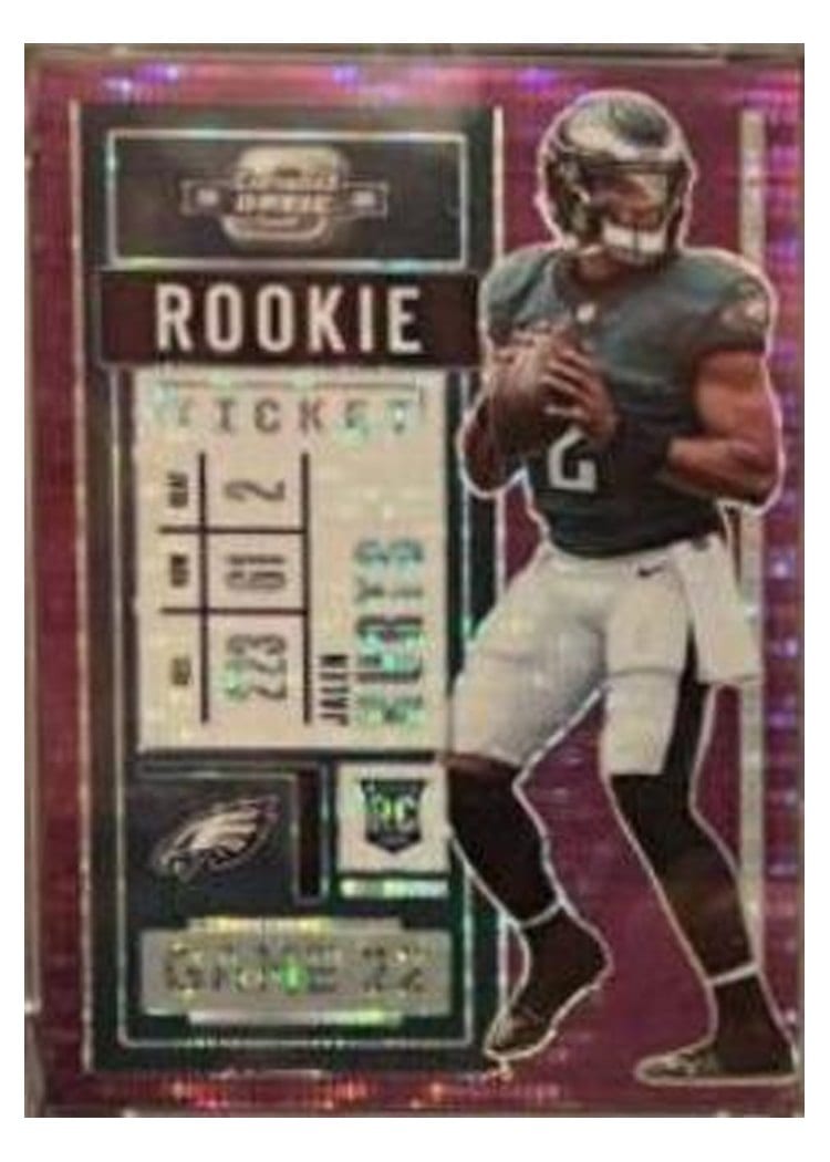 2020 Panini Contenders Optic Base Set Jalen Hurts #77 card