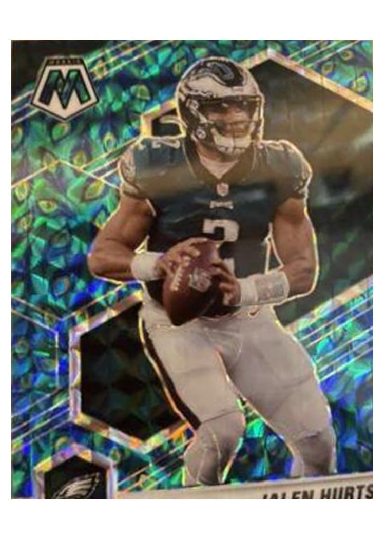 2021 Panini Mosaic Base Set Jalen Hurts Choice Peacock Mosaic #160 card