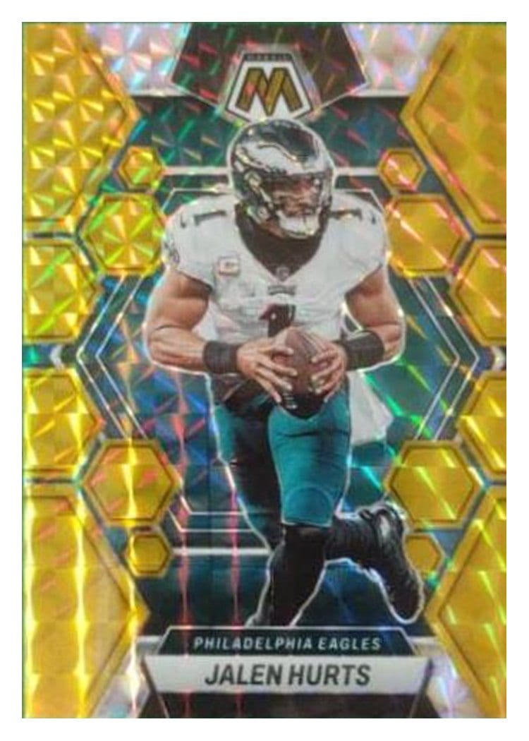 2023 Panini Mosaic Base Set Jalen Hurts Gold #192 card