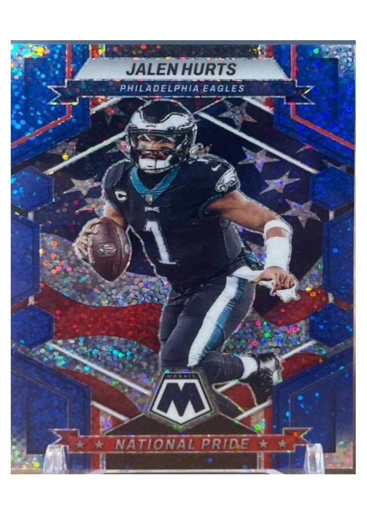2023 Panini Mosaic Base Set Jalen Hurts Blue Sparkle #252 card