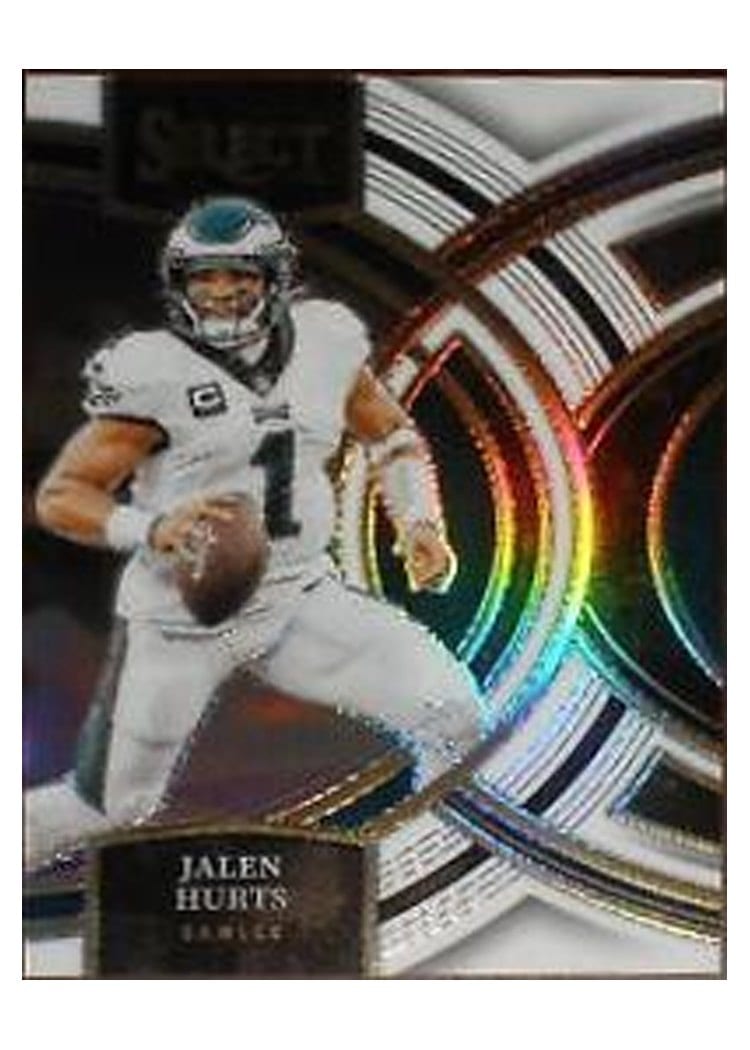 2023 Panini Select Base Set Jalen Hurts White Prizm #184 card