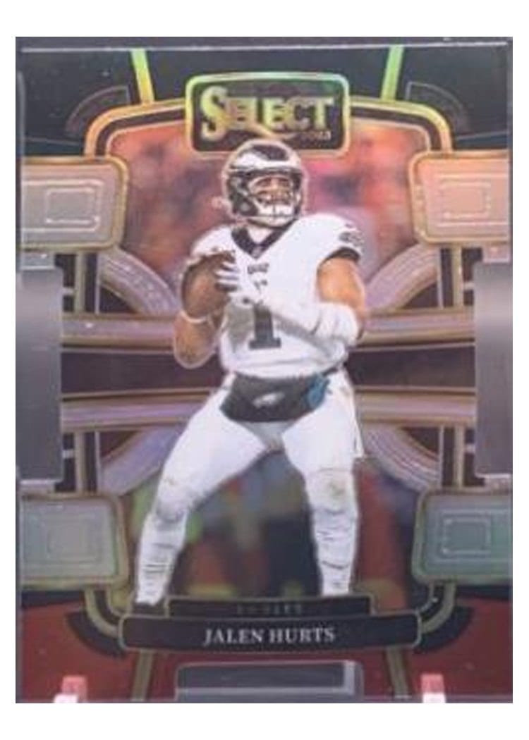 2023 Panini Select Base Set Jalen Hurts Black Red Prizm Die-Cut #79 card