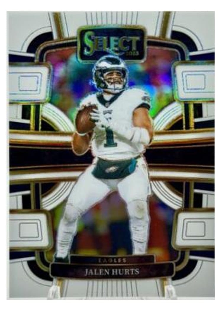 2023 Panini Select Base Set Jalen Hurts White Prizm #79 card