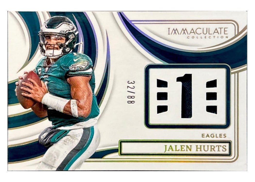 2024 Panini Immaculate Collection Immaculate Numbers Memorabilia Jalen Hurts #14 card