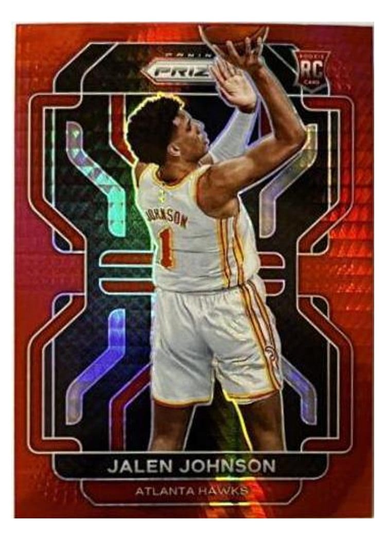 2021-22 Panini Prizm Base Set Jalen Johnson Red Hyper Prizm #305 card