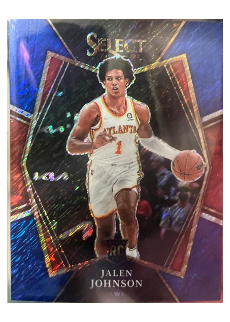 2021-22 Panini Select Base Set Jalen Johnson Blue Shimmer #200 card