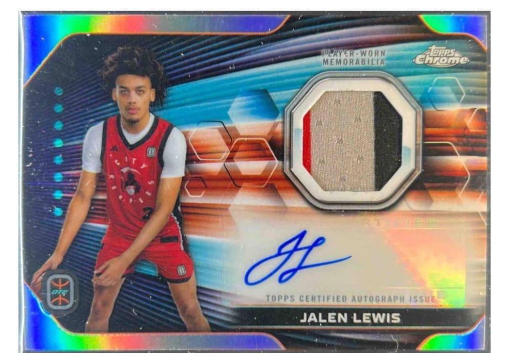 2023-24 Topps Chrome OTE Rookie Jersey Autographs Jalen Lewis #RJA-JL card
