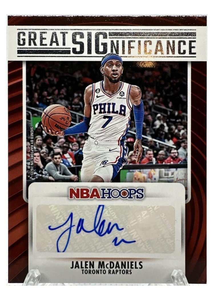2023-24 Hoops Great SIGnificance Jalen McDaniels #GS-MCD card