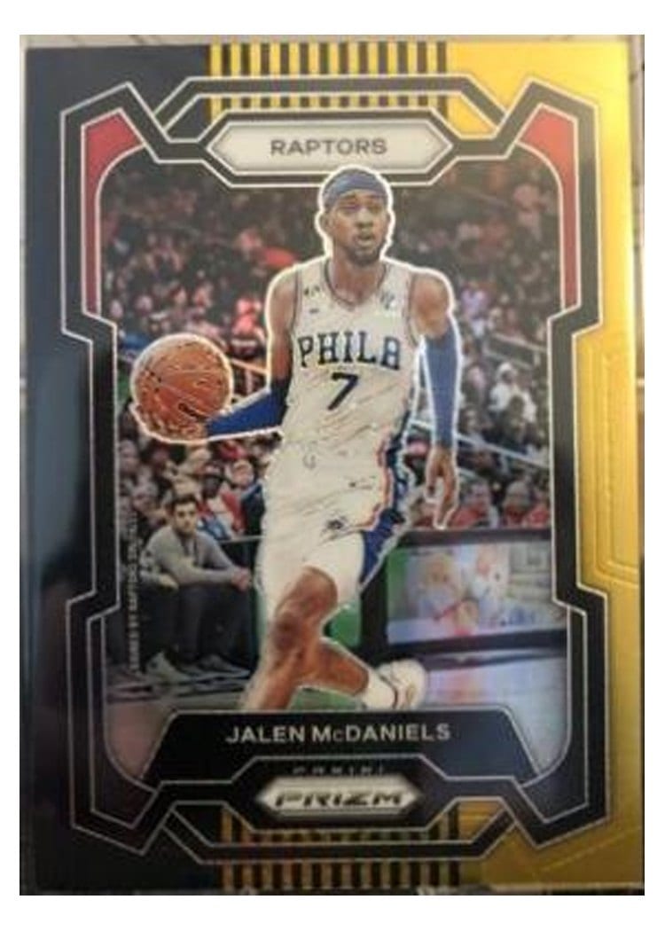 2023-24 Panini Prizm Base Set Jalen McDaniels Black Gold #291 card