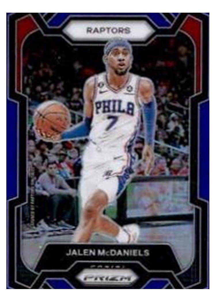 2023-24 Panini Prizm Base Set Jalen McDaniels Blue #291 card