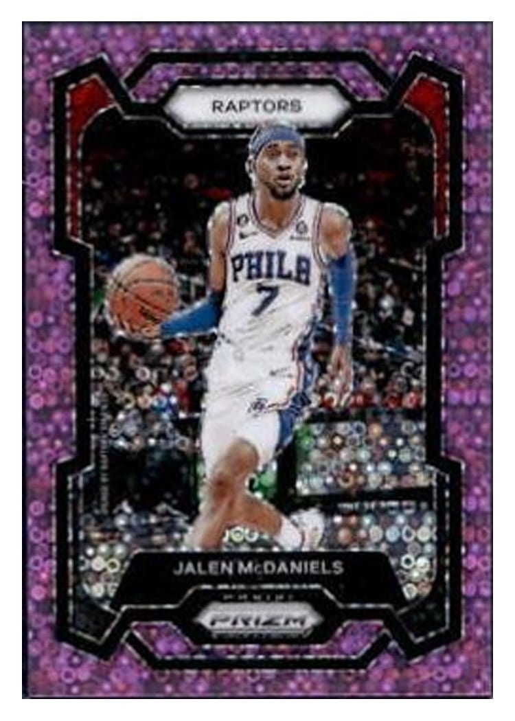 2023-24 Panini Prizm Base Set Jalen McDaniels Fast Break Pink #291 card