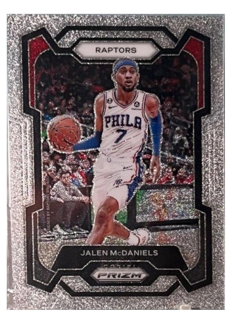 2023-24 Panini Prizm Base Set Jalen McDaniels Glitter #291 card