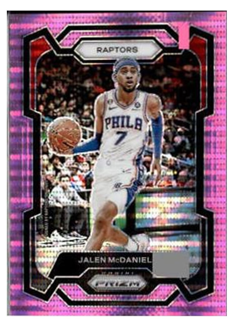 2023-24 Panini Prizm Base Set Jalen McDaniels Pink Pulsar #291 card