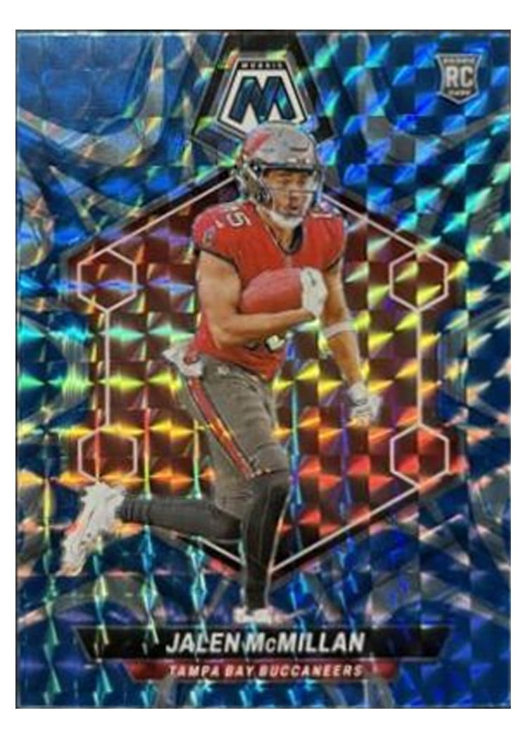 2024 Panini Mosaic Base Set Jalen McMillan Blue Reactive #373 card