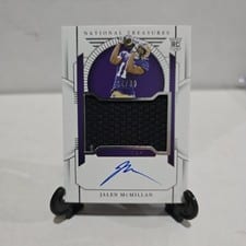 2024 Panini National Treasures Collegiate College Materials Signatures Jalen McMillan #68 card
