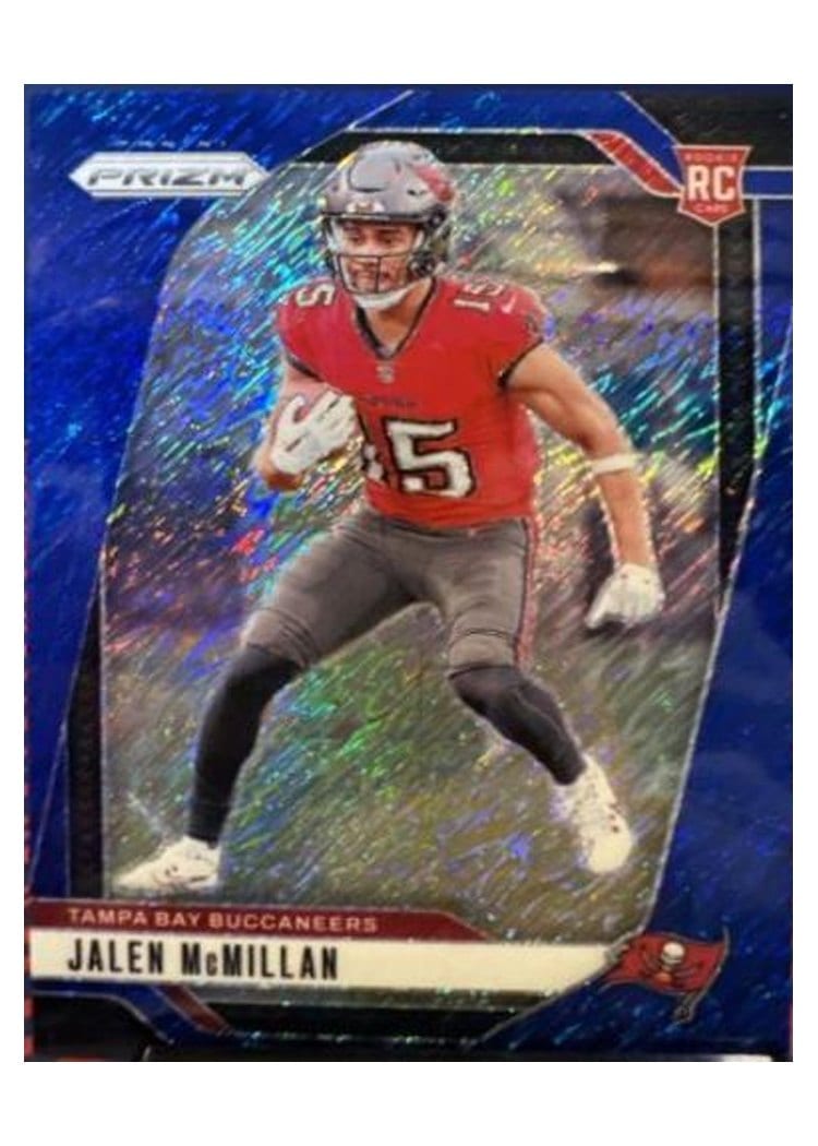2024 Panini Prizm Base Set Jalen McMillan Blue Shimmer #338 card