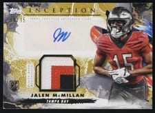 2024 Topps Inception Provenance Patch Autographs Jalen McMillan #PPA-JM card