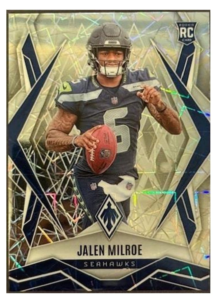 2025 Panini Phoenix Base Set Jalen Milroe Silver Lazer #151 card