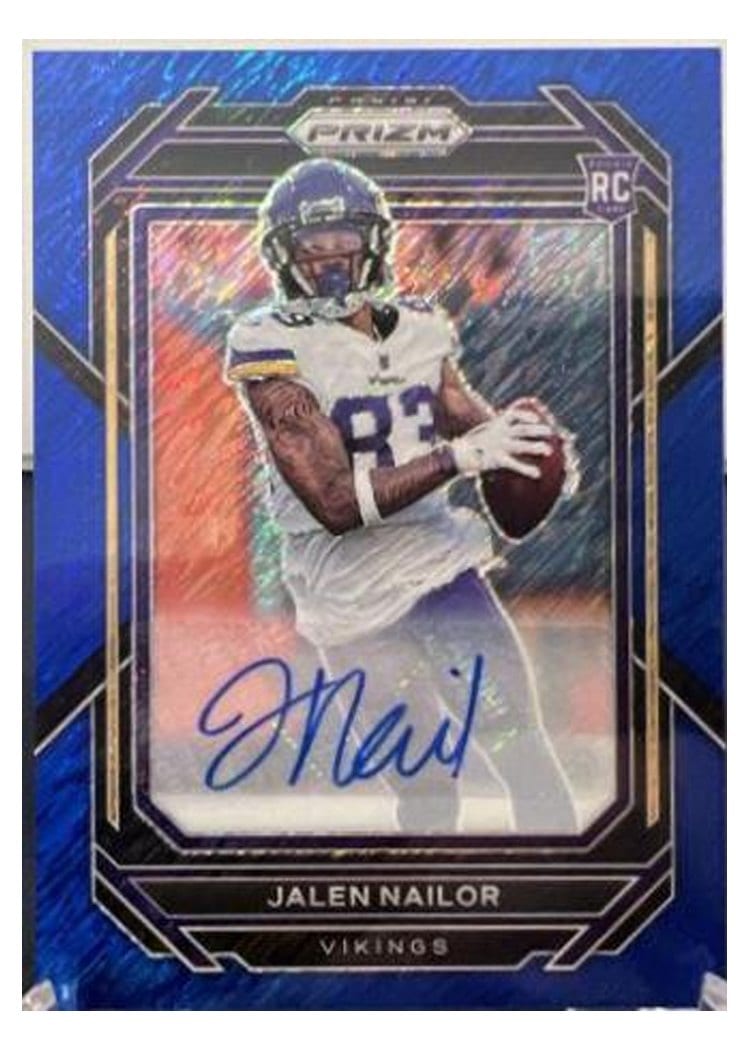 2022 Panini Prizm Base Set Jalen Nailor Autograph Blue Shimmer #358 card