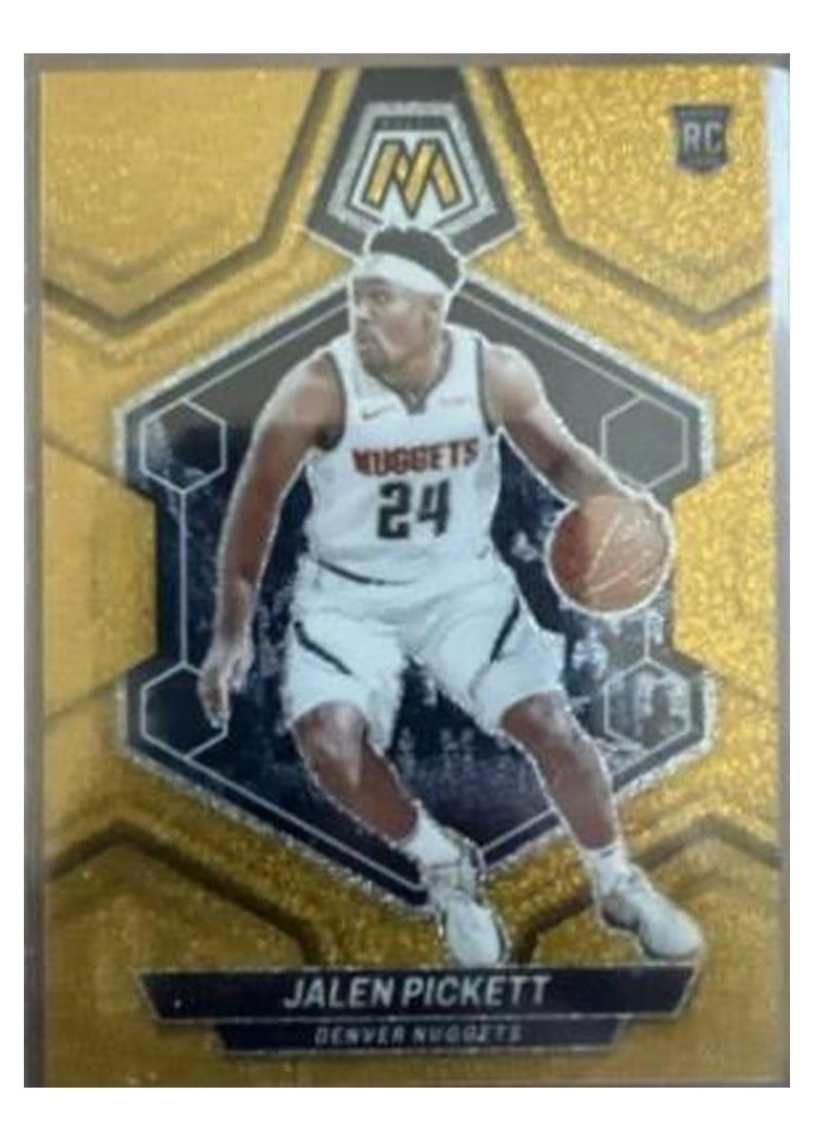 2023-24 Panini Mosaic Base Set Jalen Pickett Gold Glitter #237 card