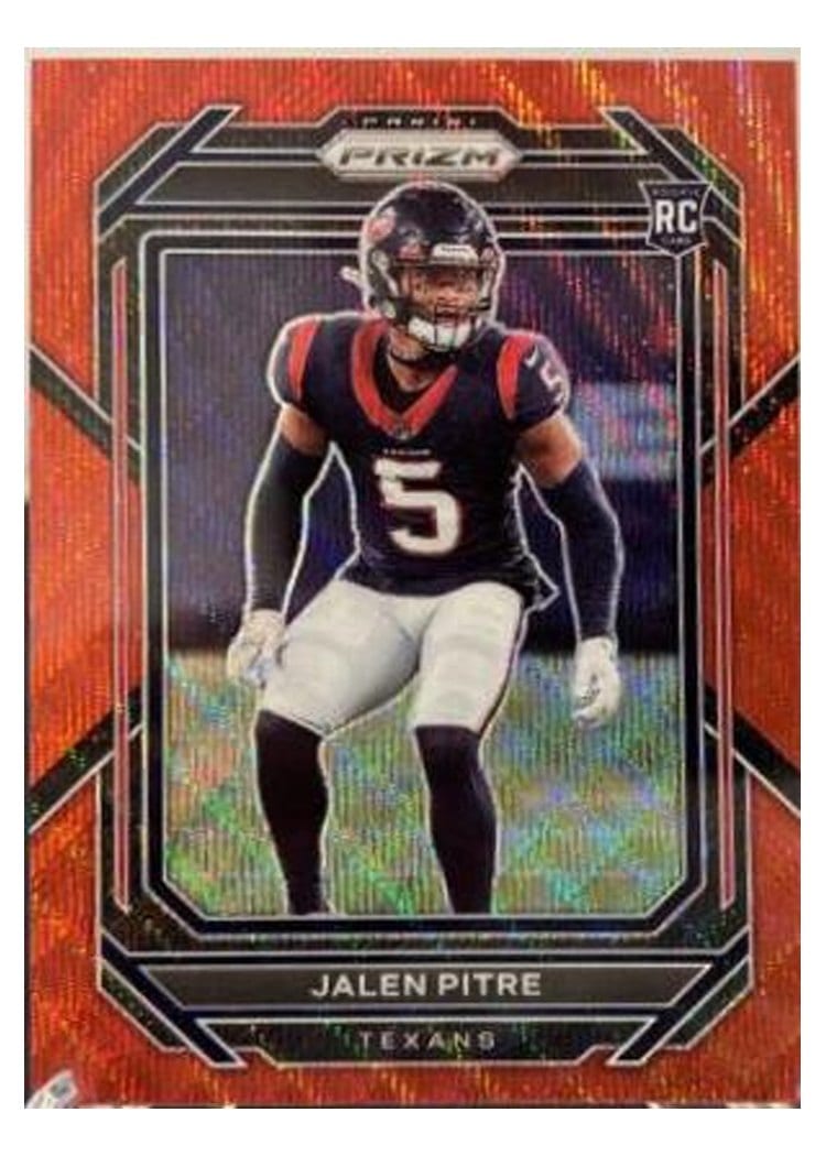 2022 Panini Prizm Base Set Jalen Pitre Red Wave #383 card