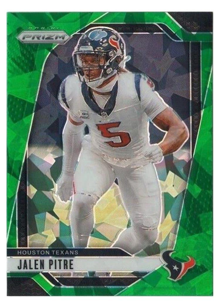 2024 Panini Prizm Base Set Jalen Pitre Green Ice #118 card