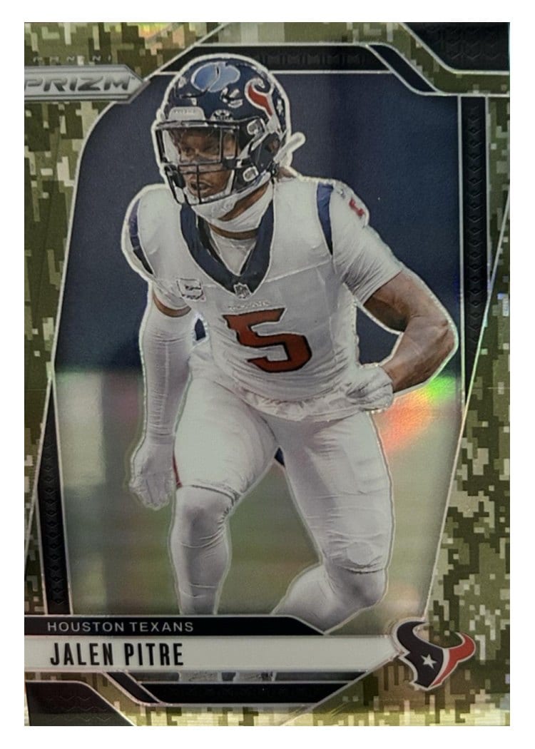 2024 Panini Prizm Base Set Jalen Pitre Forest Camo #118 card