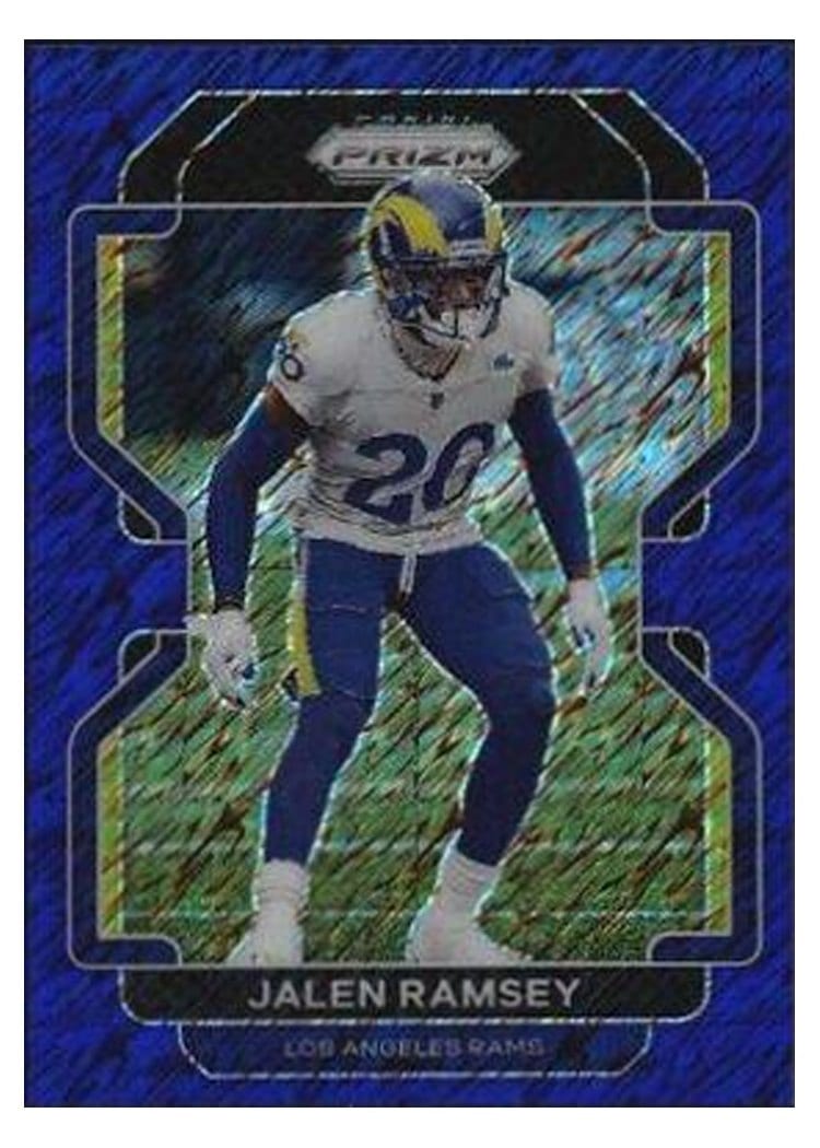 2021 Panini Prizm Base Set Jalen Ramsey Blue Shimmer #71 card