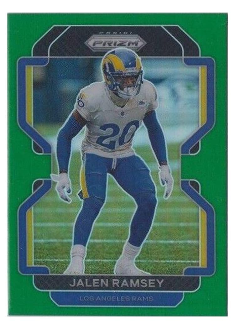 2021 Panini Prizm Base Set Jalen Ramsey Green Shimmer #71 card
