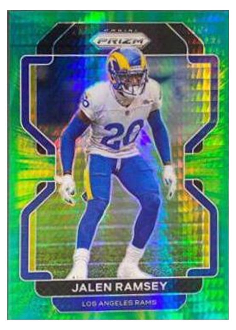 2021 Panini Prizm Base Set Jalen Ramsey Hyper Prizm #71 card