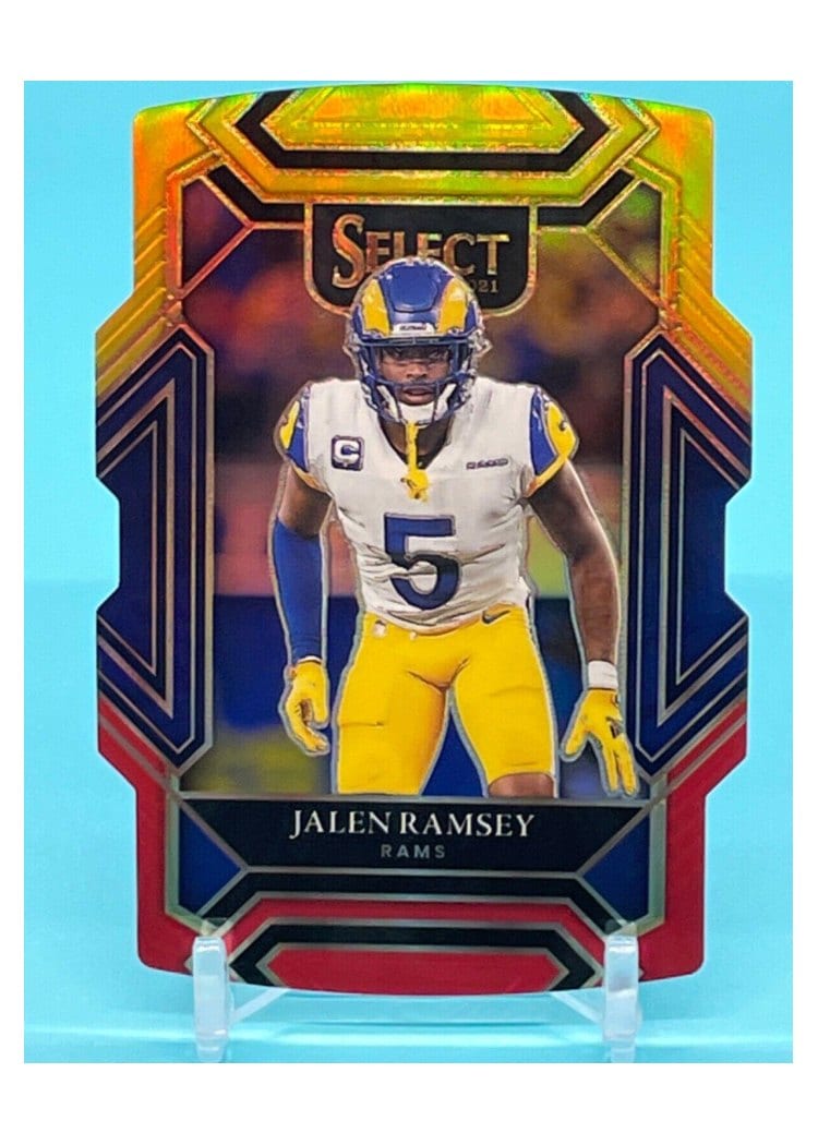 2021 Panini Select Base Set Jalen Ramsey Red and Yellow Die Cut #220 card