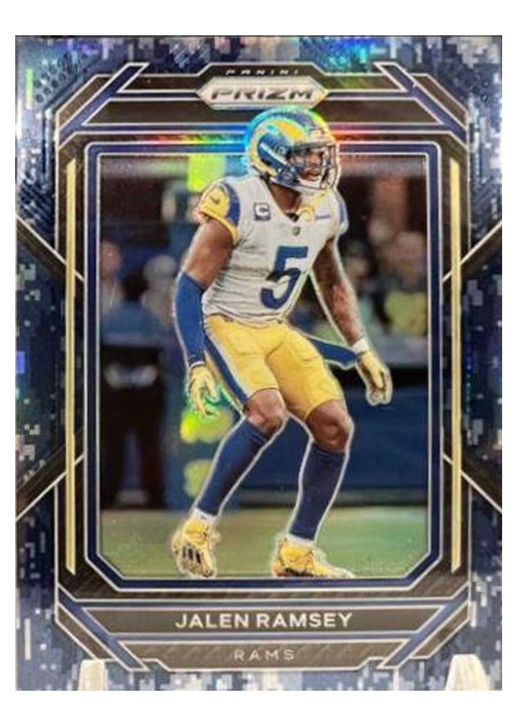 2022 Panini Prizm Base Set Jalen Ramsey Navy Camo #165 card