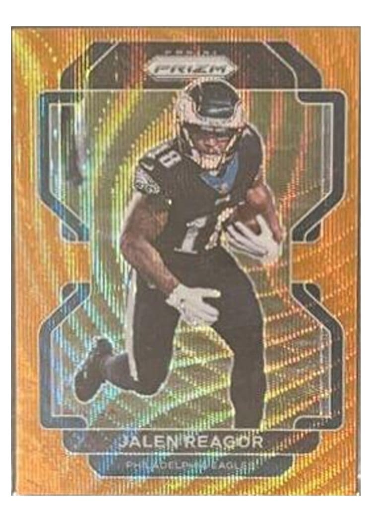 2021 Panini Prizm Base Set Jalen Reagor Orange Wave Prizm #219 card