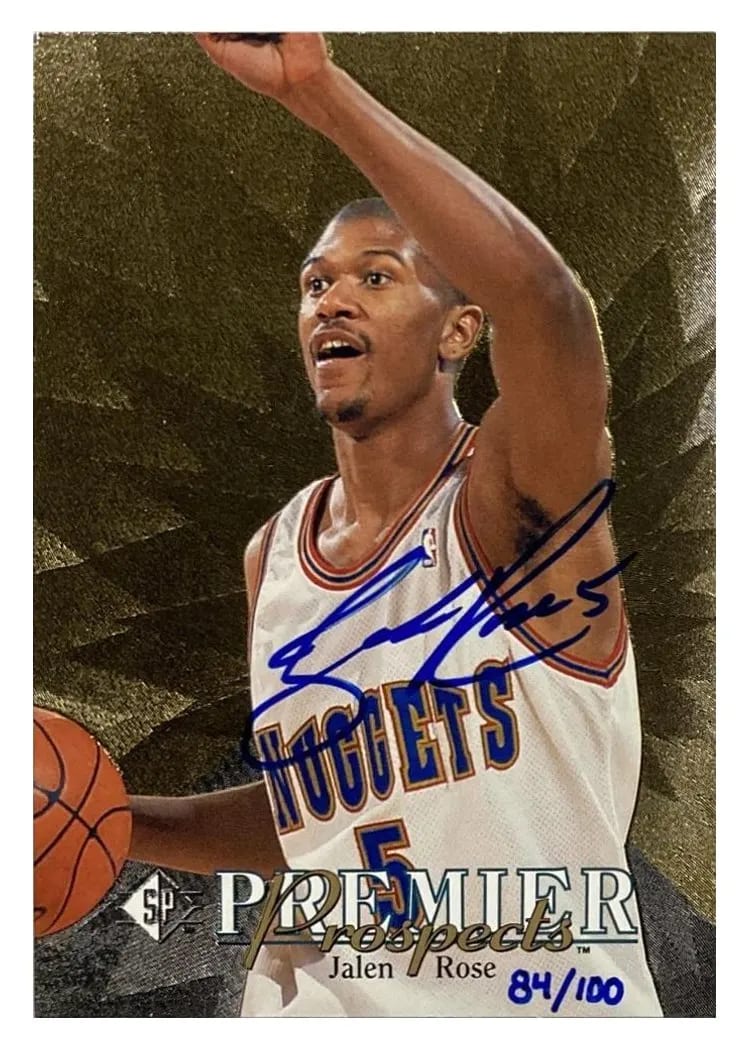 2000 SP Authentic Buyback Autograph Jalen Rose #13 card