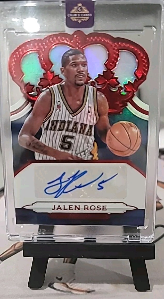 2018 Panini Crown Royale Crown Autographs Jalen Rose #CA-JRS card