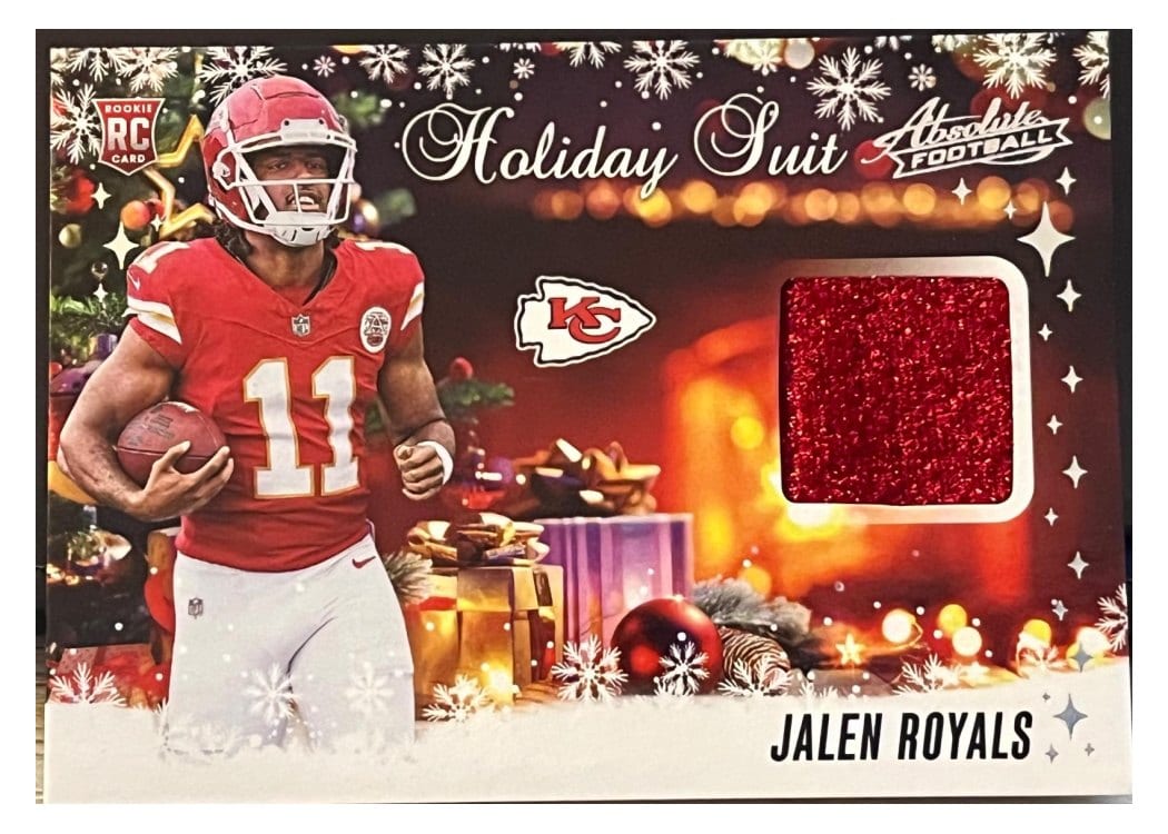 2025 Panini Absolute Countdown Calendar Holiday Suit Relics Jalen Royals #14 card