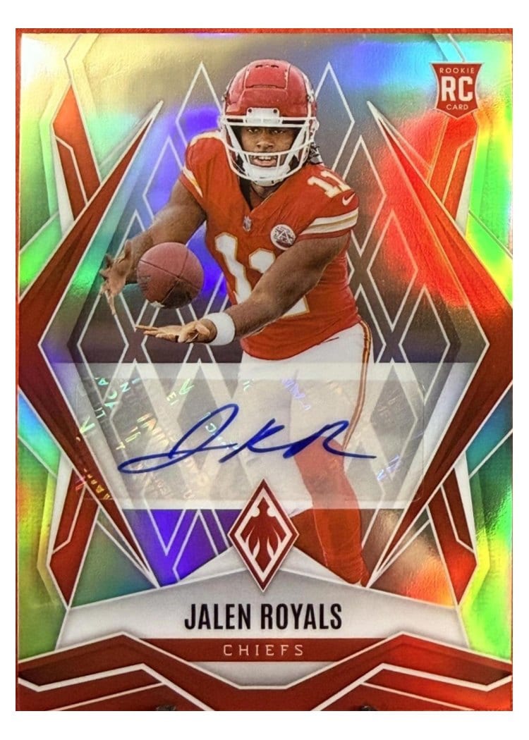 2025 Panini Phoenix Base Set Jalen Royals Silver Autograph #156 card
