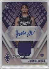 2023-24 Panini Phoenix Rookie Jersey Autographs Jalen Slawson #RJA-JSW card