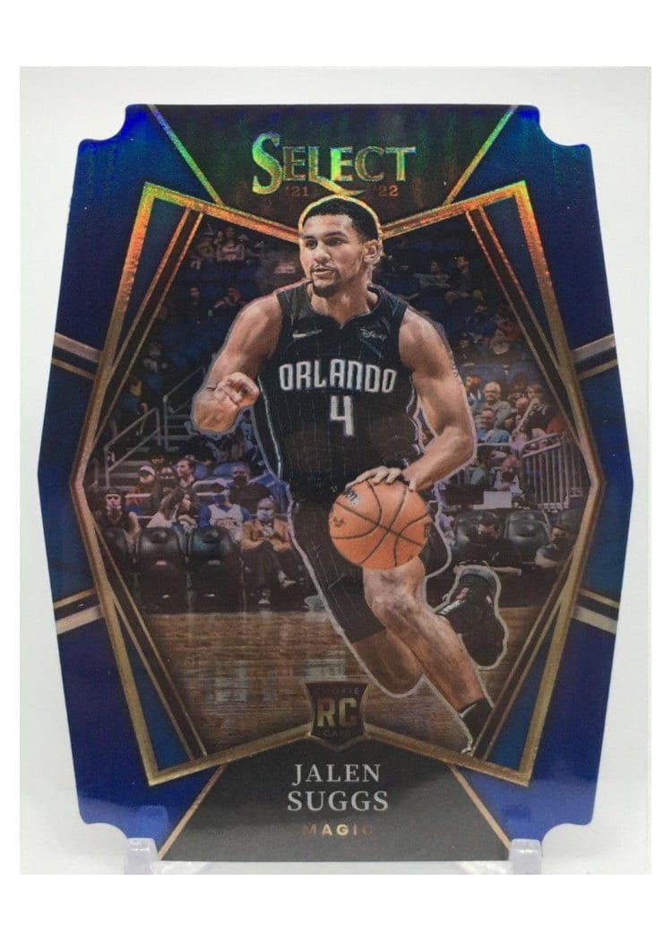 2021-22 Panini Select Base Set Jalen Suggs Blue Prizm Die Cut #102 card