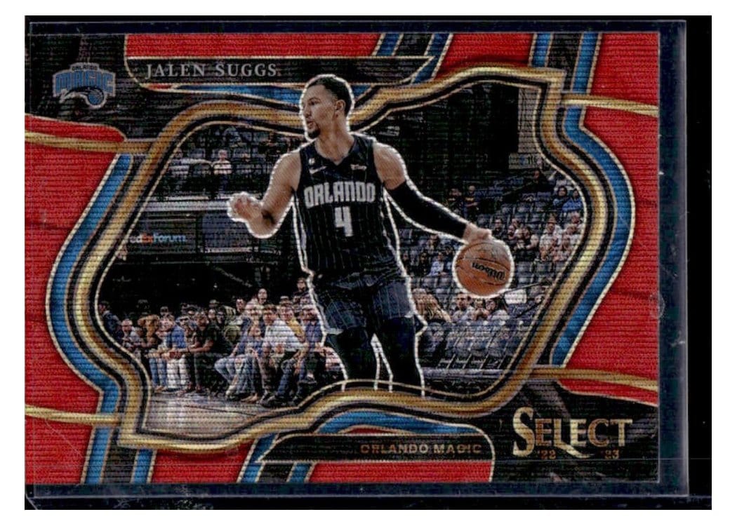 2022-23 Panini Select Base Set Jalen Suggs Red Wave Prizm #203 card