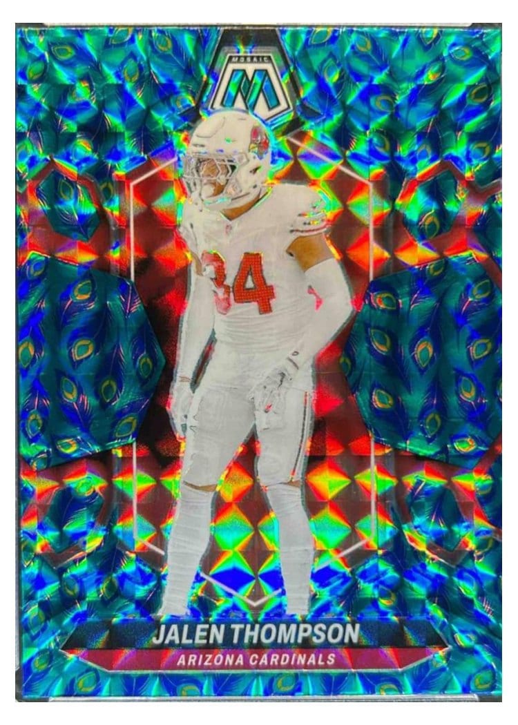 2024 Panini Mosaic Base Set Jalen Thompson Peacock Choice #6 card