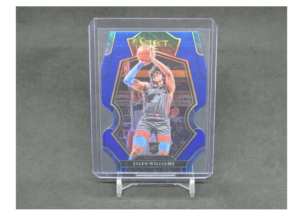 2022-23 Panini Select Base Set Jalen Williams Blue Die Cut Prizm #167 card